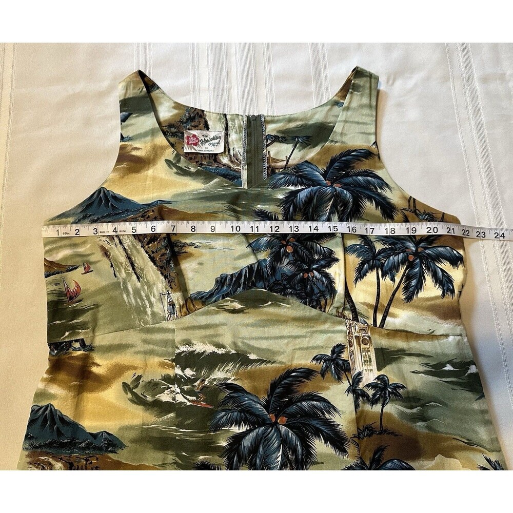Vintage 90’sHilo Hattie Hawaiian Dress Size 20 A-Line Cotton Scenic Print Hawaii - Picture 9 of 15